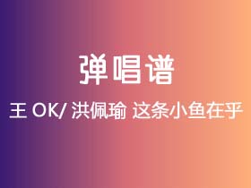 王OK/洪佩瑜《这条小鱼在乎》吉他谱C调吉他弹唱谱