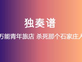 万能青年旅店《杀死那个石家庄人》吉他谱C调吉他指弹独奏谱