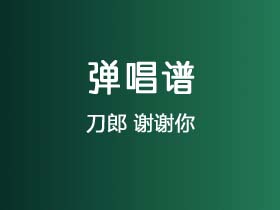 刀郎《谢谢你》吉他谱C调吉他弹唱谱