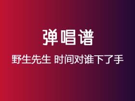 野生先生《时间对谁下了手》吉他谱G调吉他弹唱谱