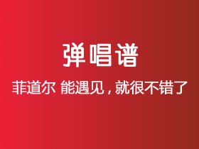 菲道尔《能遇见,就很不错了》吉他谱G调吉他弹唱谱