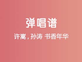 许嵩,孙涛《书香年华》吉他谱F调吉他弹唱谱