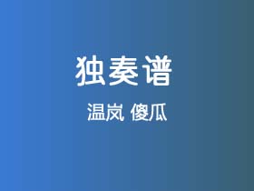 温岚《傻瓜》吉他谱G调吉他指弹独奏谱