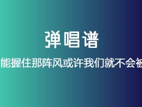 陈少熙《若能握住那阵风或许我们就不会被吹得太远》吉他谱C调吉他弹唱谱