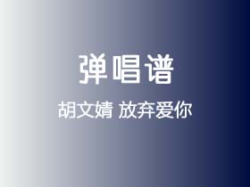 胡文婧《放弃爱你》吉他谱C调吉他弹唱谱