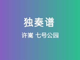 许嵩《七号公园》吉他谱G调吉他指弹独奏谱