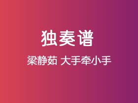 梁静茹《大手牵小手》吉他谱G调吉他指弹独奏谱