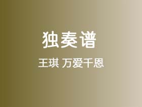 王琪《万爱千恩》吉他谱G调吉他指弹独奏谱