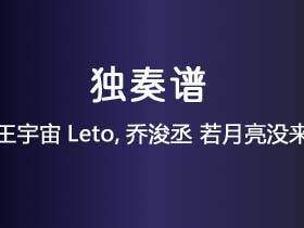 王宇宙Leto,乔浚丞《若月亮没来》吉他谱C调吉他指弹独奏谱