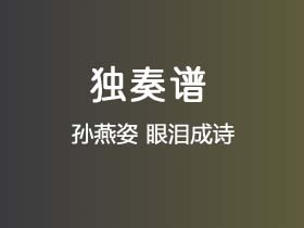 孙燕姿《眼泪成诗》吉他谱G调吉他指弹独奏谱