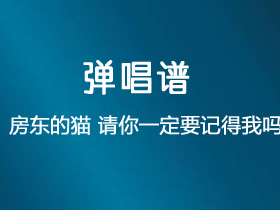 房东的猫《请你一定要记得我吗》吉他谱G调吉他弹唱谱