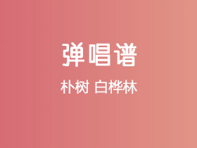 朴树《白桦林》吉他谱C调吉他弹唱谱