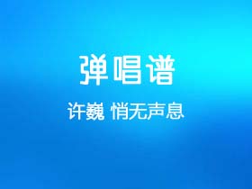 许巍《悄无声息》吉他谱E调吉他弹唱谱