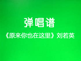 刘若英《原来你也在这里》吉他谱G调吉他弹唱谱