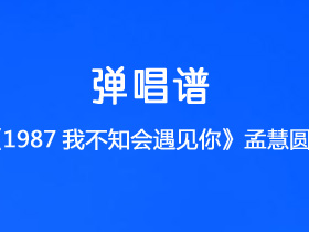 孟慧圆《1987我不知会遇见你》吉他谱C调吉他弹唱谱