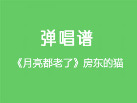 房东的猫《月亮都老了》吉他谱G调吉他弹唱谱