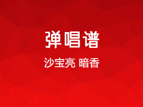 沙宝亮《暗香》吉他谱C调吉他弹唱谱