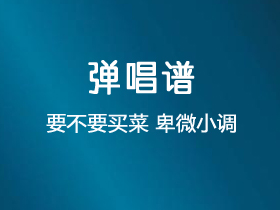 要不要买菜《卑微小调》吉他谱C调吉他弹唱谱