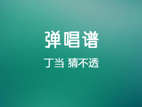 丁当《猜不透》吉他谱D调吉他弹唱谱