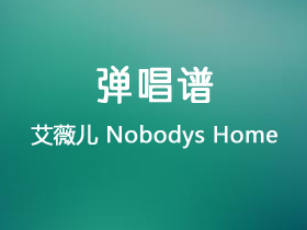 艾薇儿《Nobodys Home 》吉他谱G调吉他弹唱谱