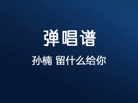 孙楠《留什么给你》吉他谱C调吉他弹唱谱