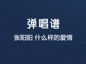 张阳阳《什么样的爱情》吉他谱G调吉他弹唱谱