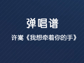 许嵩《我想牵着你的手》吉他谱C调吉他弹唱谱