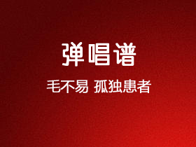 毛不易《孤独患者》吉他谱G调吉他弹唱谱