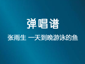 张雨生《一天到晚游泳的鱼》吉他谱G调吉他弹唱谱