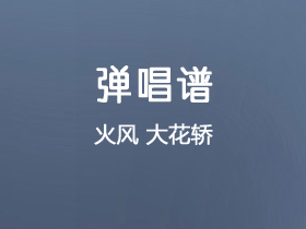 火风《大花轿》吉他谱G调吉他弹唱谱