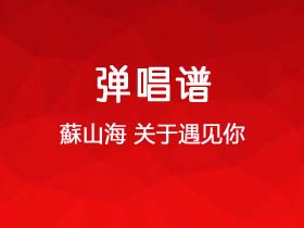 蘇山海《关于遇见你》吉他谱G调吉他弹唱谱