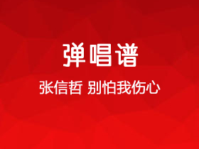 张信哲《别怕我伤心》吉他谱C调吉他弹唱谱