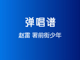 赵雷《署前街少年》吉他谱E调吉他弹唱谱