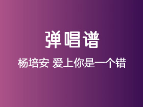 杨培安《爱上你是一个错》吉他谱G调吉他弹唱谱