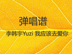 李韩宇Yuzi 《我应该去爱你》吉他谱C调吉他弹唱谱