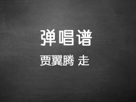 贾翼腾 《走》吉他谱C调吉他弹唱谱