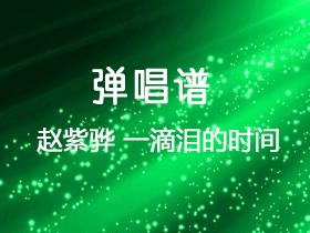 赵紫骅《一滴泪的时间》吉他谱C调吉他弹唱谱