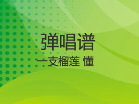 一支榴莲 《懂》吉他谱C调吉他弹唱谱