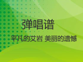 平凡的艾岩 《美丽的遗憾》吉他谱C调吉他弹唱谱