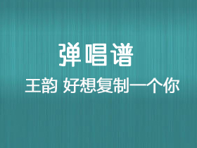 王韵 《好想复制一个你》吉他谱C调吉他弹唱谱