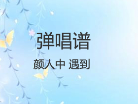 颜人中 《遇到》吉他谱C调吉他弹唱谱