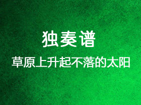 降央卓玛 《草原上升起不落的太阳》吉他谱G调吉他独奏谱