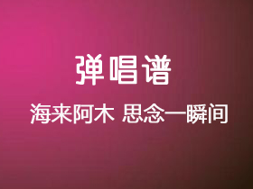 海来阿木 《思念一瞬间》吉他谱C调吉他弹唱谱